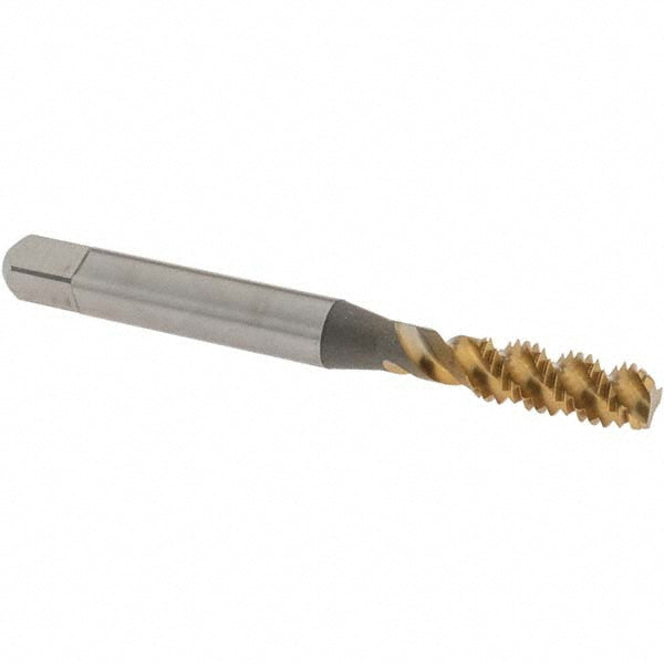 OSG 2988305 Spiral Flute Tap M6x1, Metric Coarse, 3 Flute, Bottoming Chamfer, 6H Class of Fit, High-Speed Steel, TiN Finish