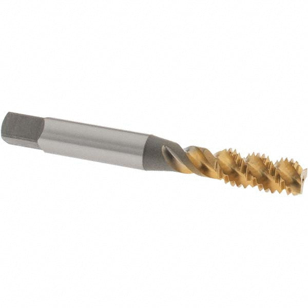 OSG 2988405 Spiral Flute Tap M8x1.25, Metric Coarse, 3 Flute, Bottoming Chamfer, 6H Class of Fit, High-Speed Steel, TiN Finish