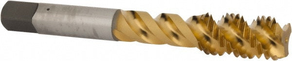 OSG 2988605 Spiral Flute Tap M12x1.75, Metric Coarse, 3 Flute, Bottoming Chamfer, 6H Class of Fit, High-Speed Steel, TiN Finish
