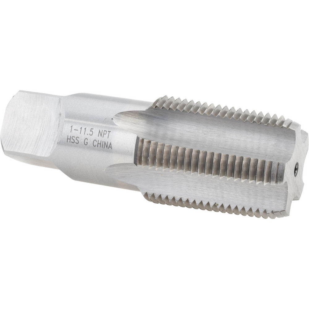 Value Collection MSC-04662094 Standard Pipe Tap 1 - 11-1/2, NPT, 5 Flutes, High Speed Steel, Bright/Uncoated