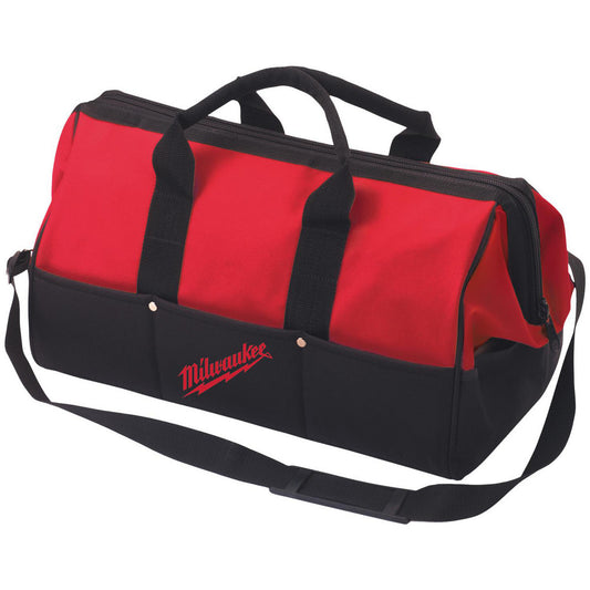 Milwaukee Tool 48-55-3500 Tool Bags & Totes Holder Type Contractor's Bag  Closure Type Zipper  Material Polyester  Color Red Black  Number Of Pockets 1  Width (Inch) 8