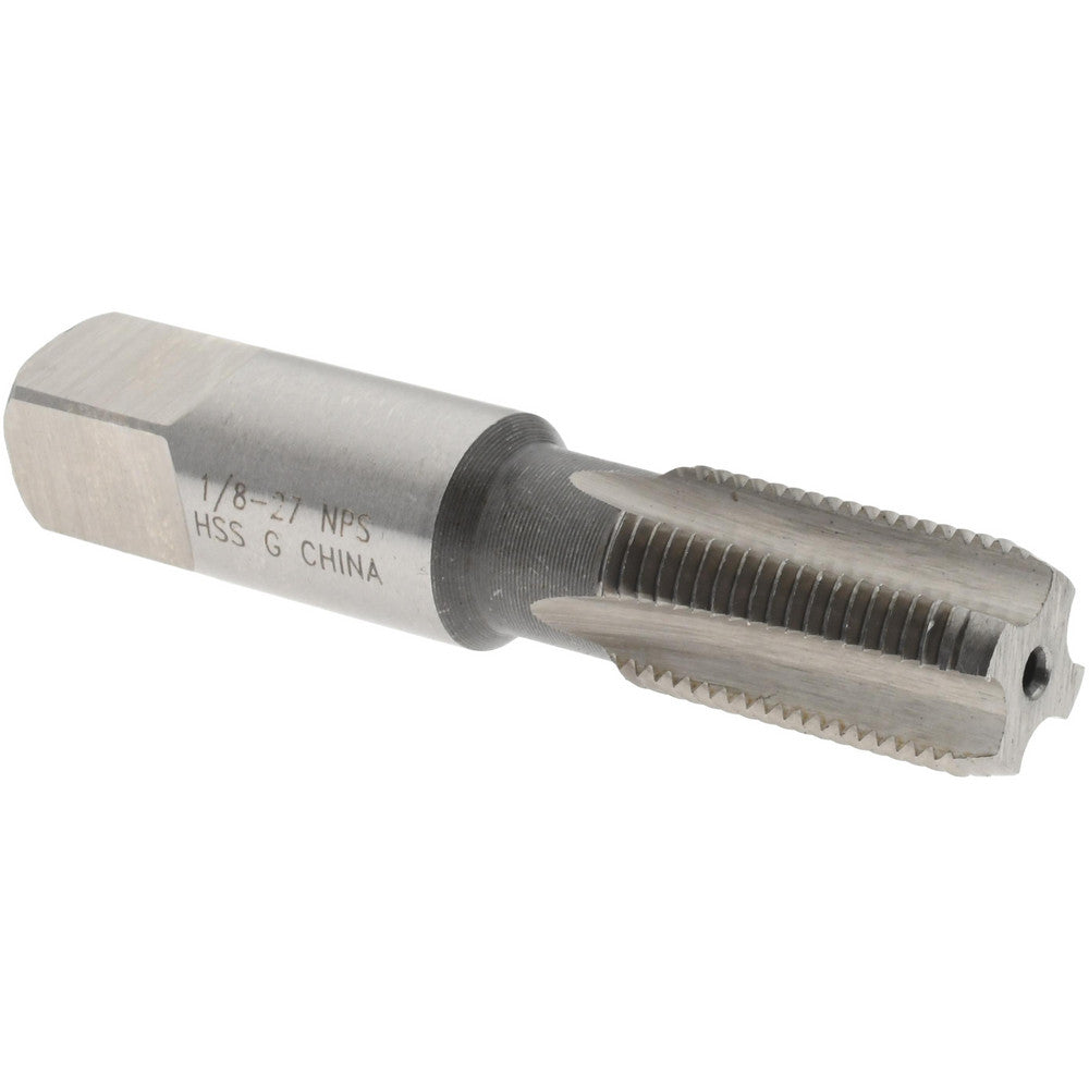 Value Collection MSC-04665022 Standard Pipe Tap 1/8-27, NPS, 4 Flutes, High Speed Steel, Bright/Uncoated
