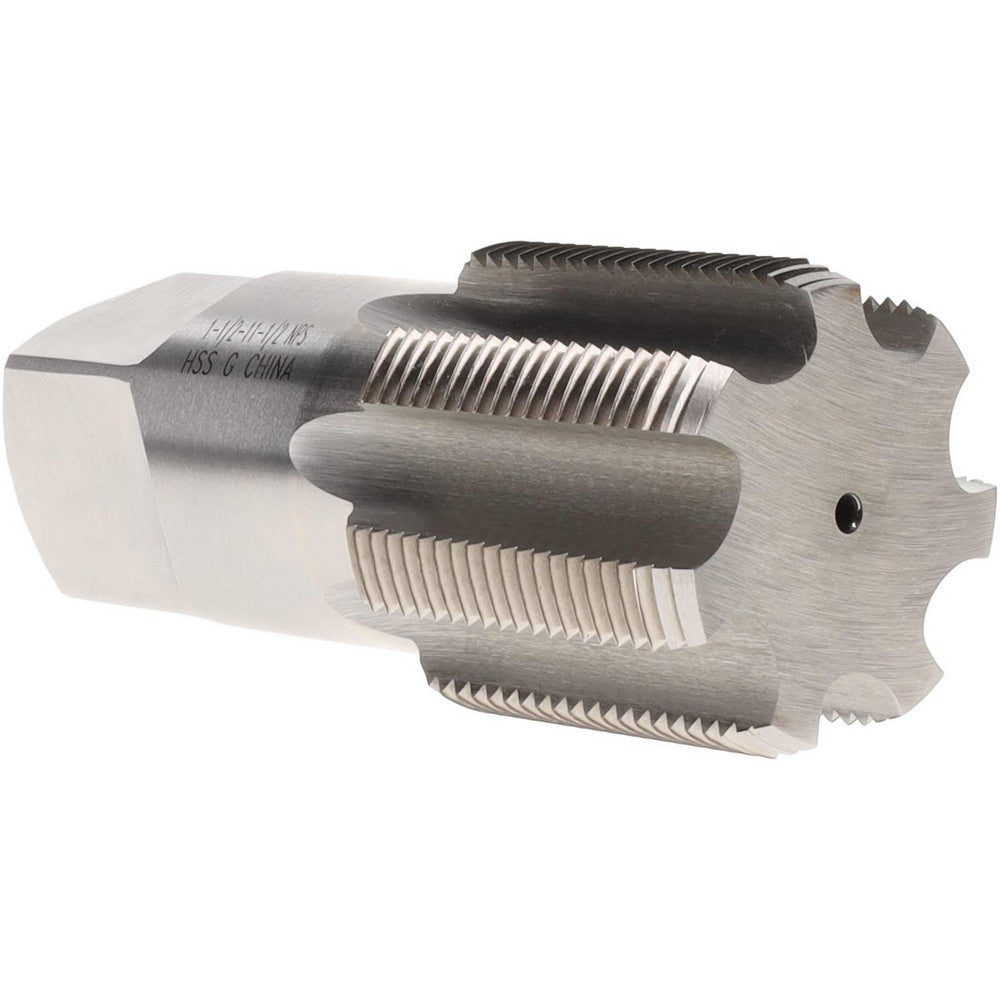 Value Collection MSC-04665113 Standard Pipe Tap 1-1/2 - 11-1/2, NPS, 7 Flutes, High Speed Steel, Bright/Uncoated