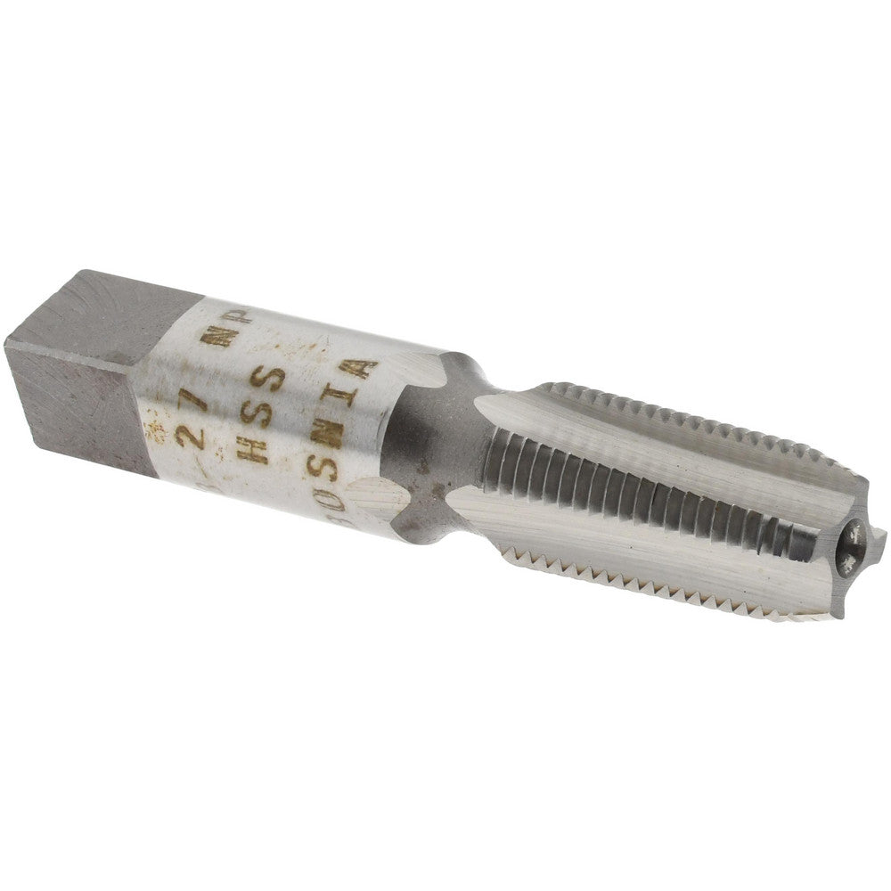 Value Collection MSC-04668026 Standard Pipe Tap 1/8-27, NPTF, 4 Flutes, High Speed Steel, Bright/Uncoated