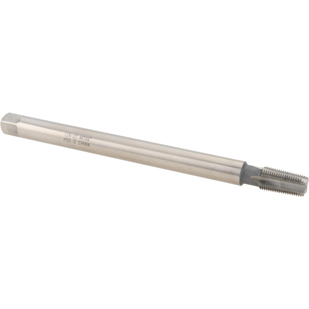 Value Collection MSC-04676029 Extension Pipe Tap 1/8-27 NPT, 4 Flutes, Plug Chamfer, High Speed Steel