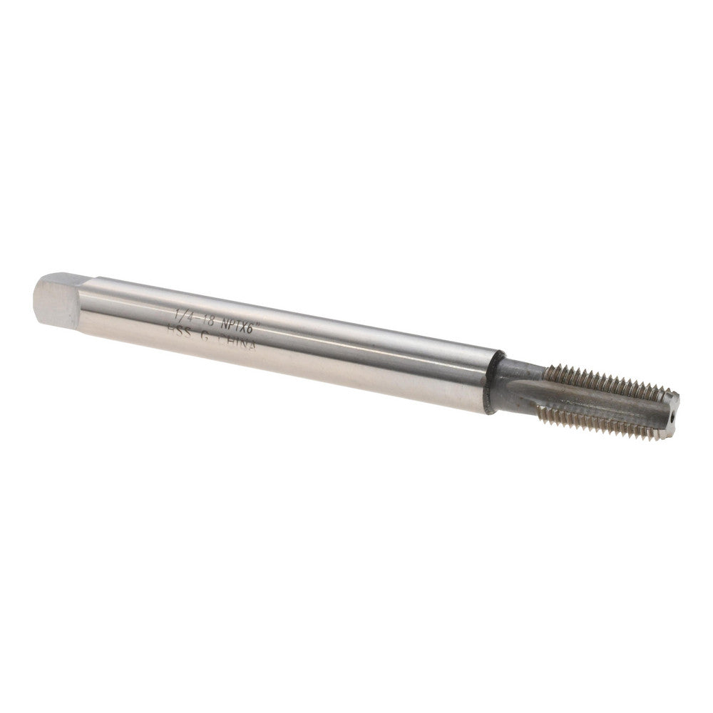 Value Collection MSC-04676037 Extension Pipe Tap 1/4-18 NPT, 4 Flutes, Plug Chamfer, High Speed Steel