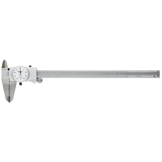 Mitutoyo 505-747 Dial Caliper 12", 0.001000" Graduation, 0.1" per Revolution, 0.0020" Accuracy, Carbide-Tipped Jaws