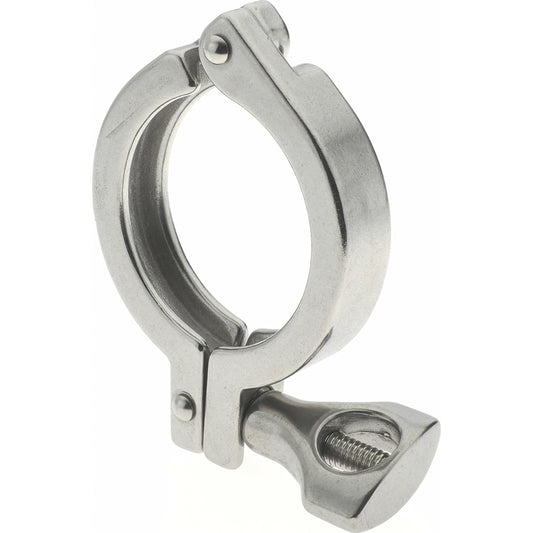 VNE 13MHHM2.0-H Sanitary Stainless Steel Pipe Clamp with Holed Wing Nut 2", Clamp Connection