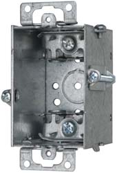 Cooper Crouse-Hinds TP179 Electrical Switch Box Steel, Rectangle, 3" OAH, 2" OAW, 2-1/2" OAD, 1 Gang