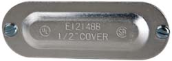 Cooper Crouse-Hinds 150 1/2" Trade, Aluminum Conduit Body Cover Plate