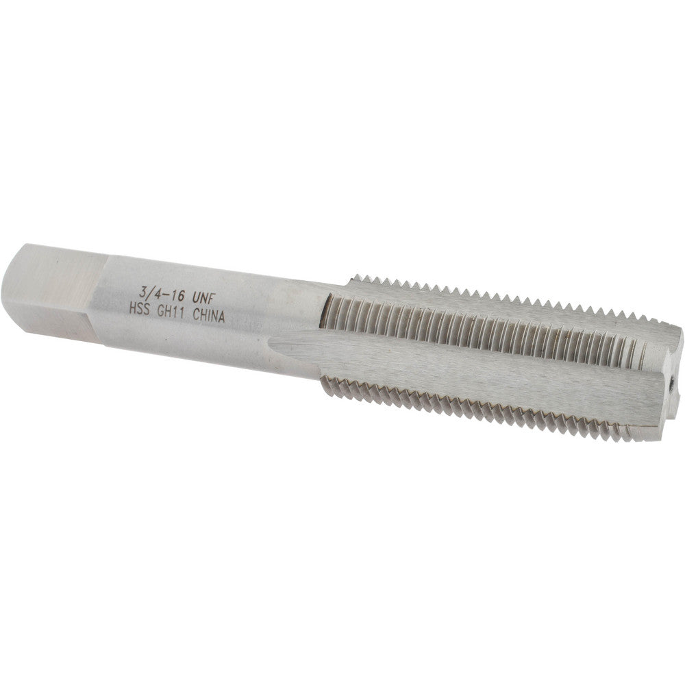 Value Collection JY4747168 Straight Flute Tap 3/4-16 UNF, 4 Flutes, Plug, High Speed Steel, Bright/Uncoated