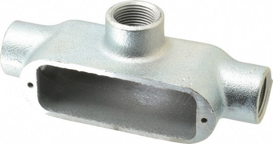 Cooper Crouse-Hinds T75M Form 5, T Body, 3/4" Trade, Rigid Malleable Iron Conduit Body