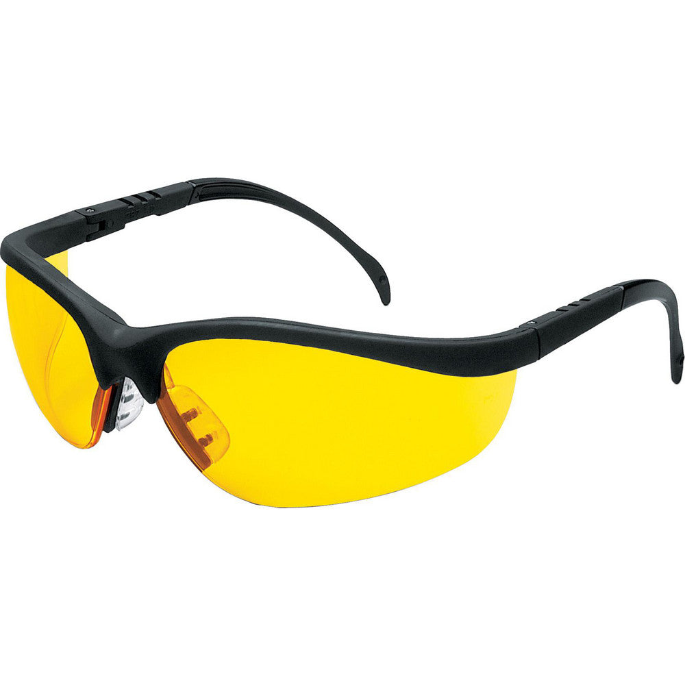 MCR Safety KD114 Safety Glasses Scratch-Resistant, Polycarbonate, Amber Lenses, Full-Framed
