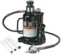 Omega Lift Equipment 18204C 20 Ton Capacity Air-Actuated Bottle Jack
