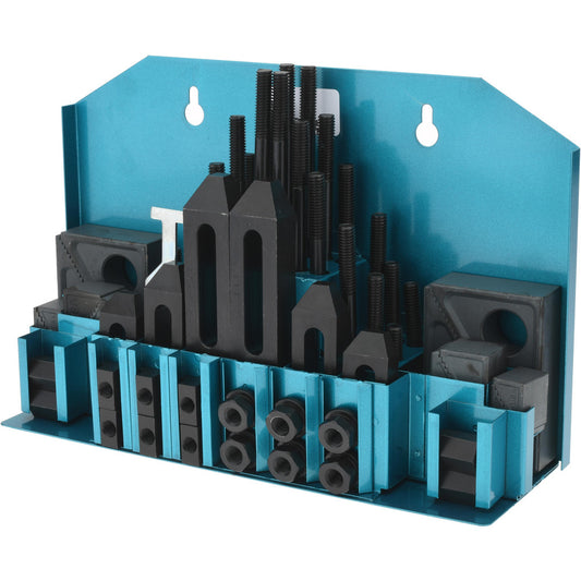 Gibraltar 20412G 52 Piece Fixturing Step Block & Clamp Set with 1" Step Block, 7/16" T-Slot, 3/8-16 Stud Thread