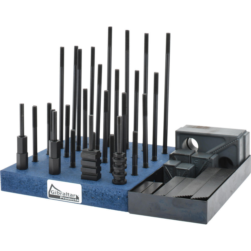Gibraltar 20201G 50 Piece Fixturing Step Block & Clamp Set with 1" Step Block, 3/8" T-Slot, 5/16-18 Stud Thread