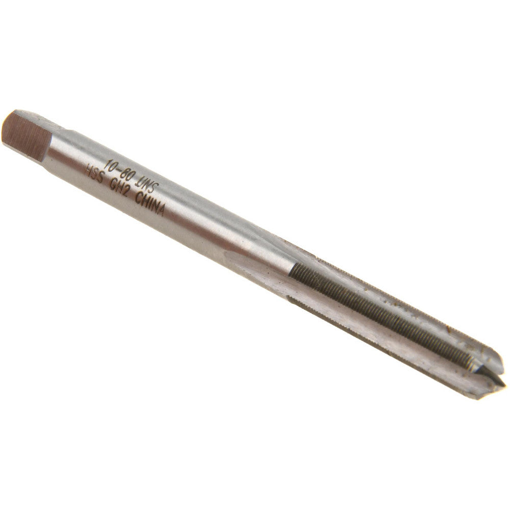 Value Collection JY4838595 Straight Flute Tap #10-80 UNS, 4 Flute, Plug Chamfer, 3B Class of Fit, High-Speed Steel, Bright/Uncoated Finish