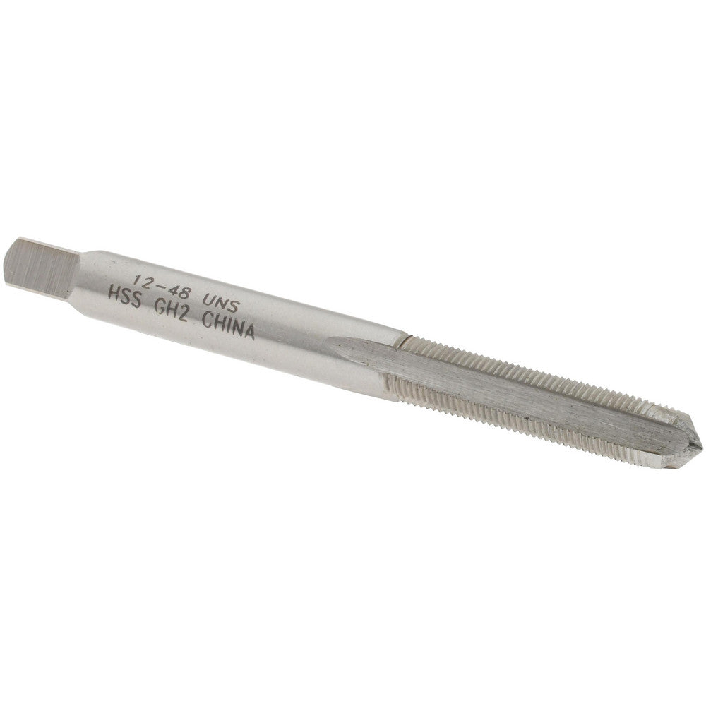 Value Collection JY4838777 Straight Flute Tap #12-48 UNS, 4 Flutes, Plug, 3B Class of Fit, High Speed Steel, Bright/Uncoated