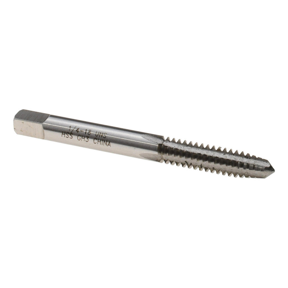 Value Collection JY4840195 Straight Flute Tap 1/4-18 UNS, 4 Flutes, Plug, 3B Class of Fit, High Speed Steel, Bright/Uncoated