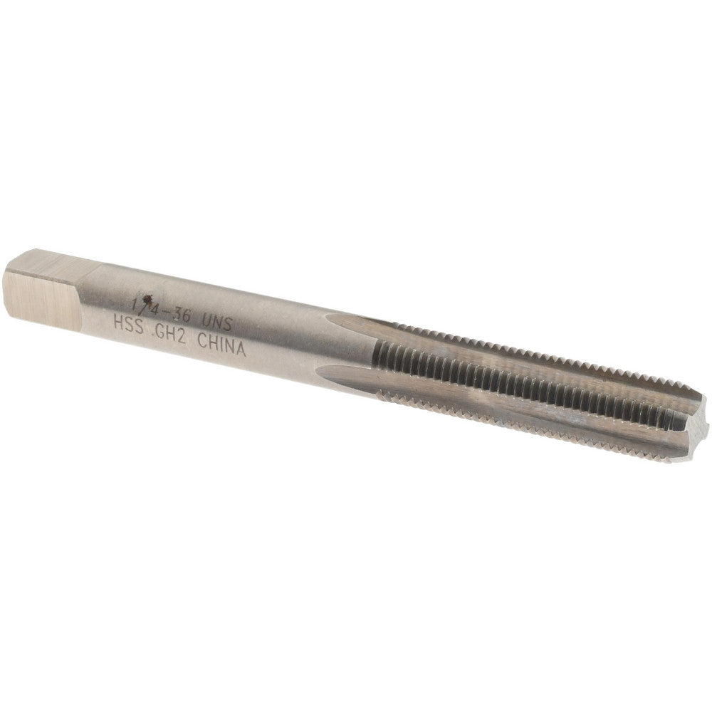 Value Collection JY4840377 Straight Flute Tap 1/4-36 UNS, 4 Flutes, Bottoming, High Speed Steel, Bright/Uncoated