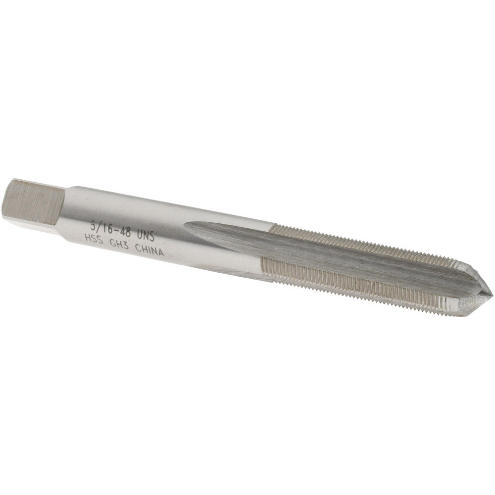 Value Collection JY4841482 Straight Flute Tap 5/16-48 UNS, 4 Flutes, Plug, 3B Class of Fit, High Speed Steel, Bright/Uncoated