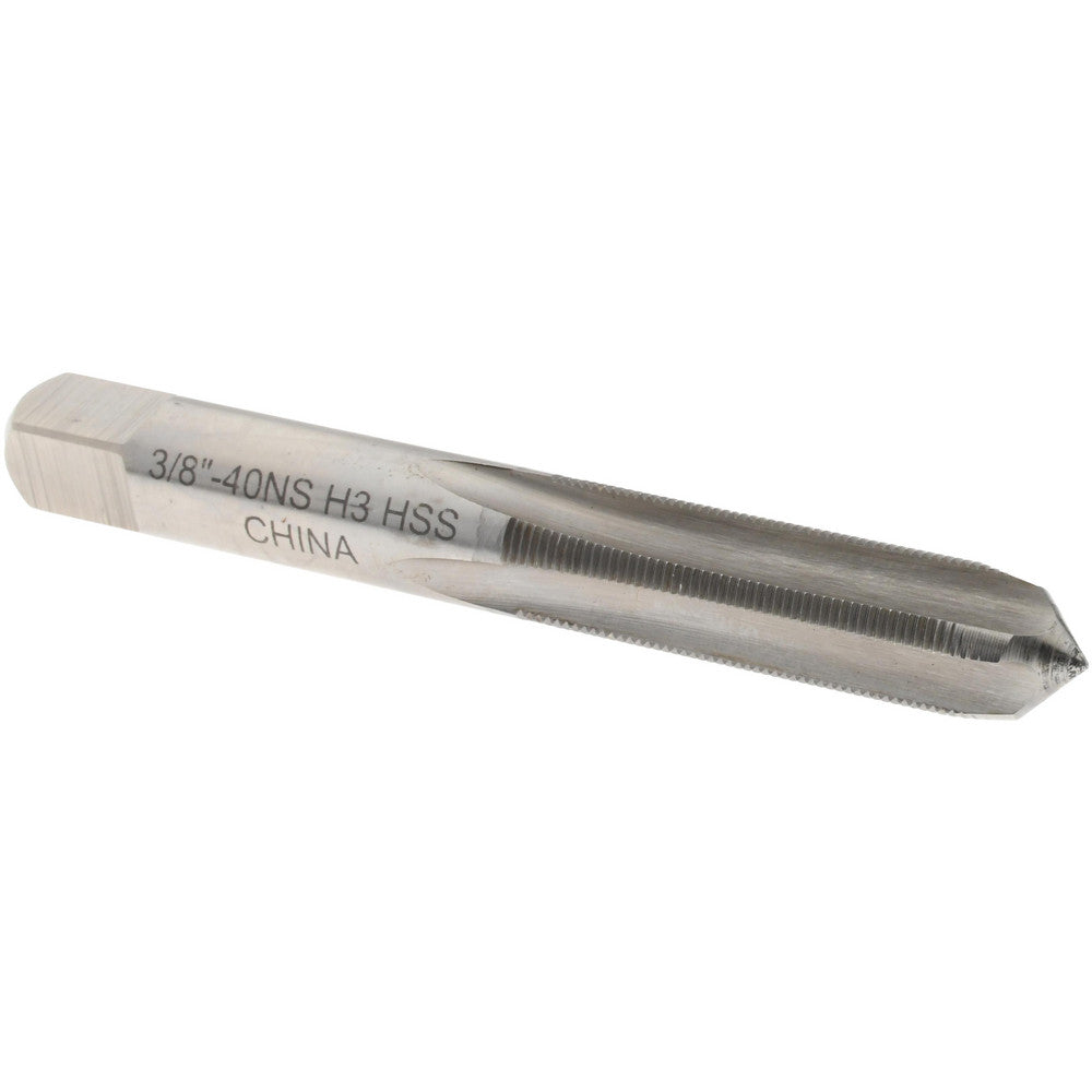 Value Collection JY4842407 Straight Flute Tap 3/8-40 UNS, 4 Flutes, Plug, High Speed Steel, Bright/Uncoated