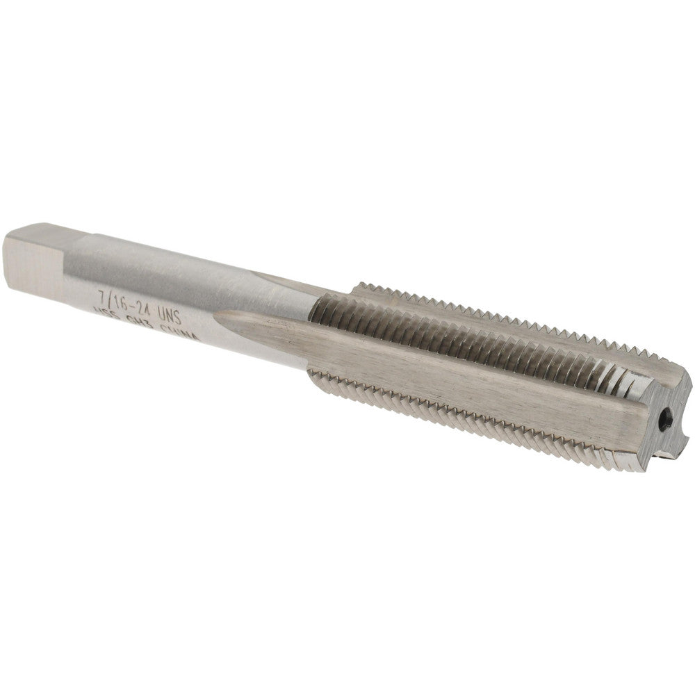Value Collection JY4843199 Straight Flute Tap 7/16-24 UNS, 4 Flutes, Plug, High Speed Steel, Bright/Uncoated