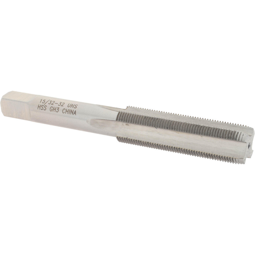 Value Collection JY4843736 Straight Flute Tap 15/32-32 UNS, 4 Flutes, Plug, High Speed Steel, Bright/Uncoated