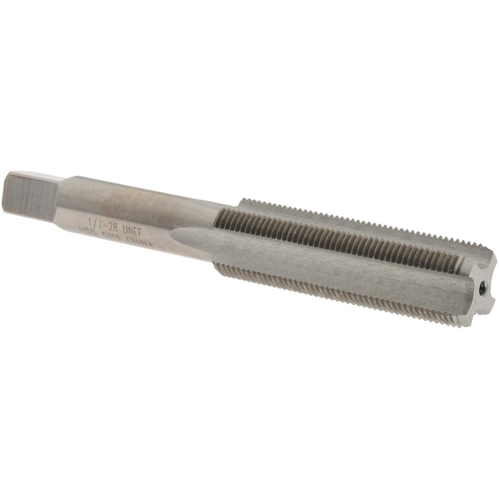 Value Collection JY4844262 Straight Flute Tap 1/2-28 UNEF, 4 Flutes, Bottoming, High Speed Steel, Bright/Uncoated