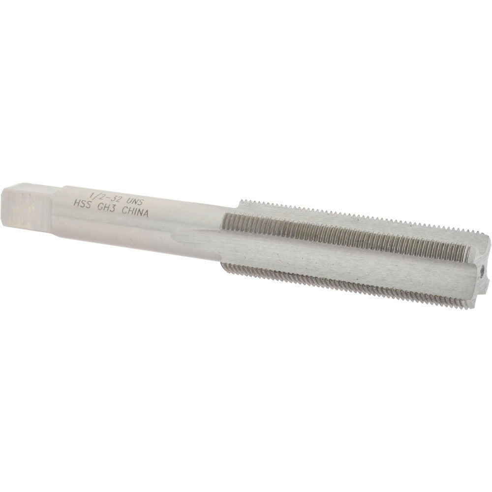 Value Collection JY4844338 Straight Flute Tap 1/2-32 UNS, 4 Flutes, Bottoming, High Speed Steel, Bright/Uncoated