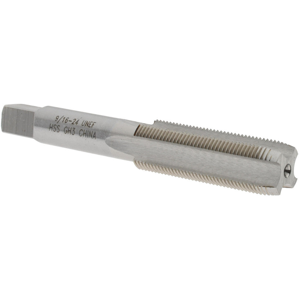 Value Collection JY4845236 Straight Flute Tap 9/16-24 UNEF, 4 Flutes, Plug, High Speed Steel, Bright/Uncoated