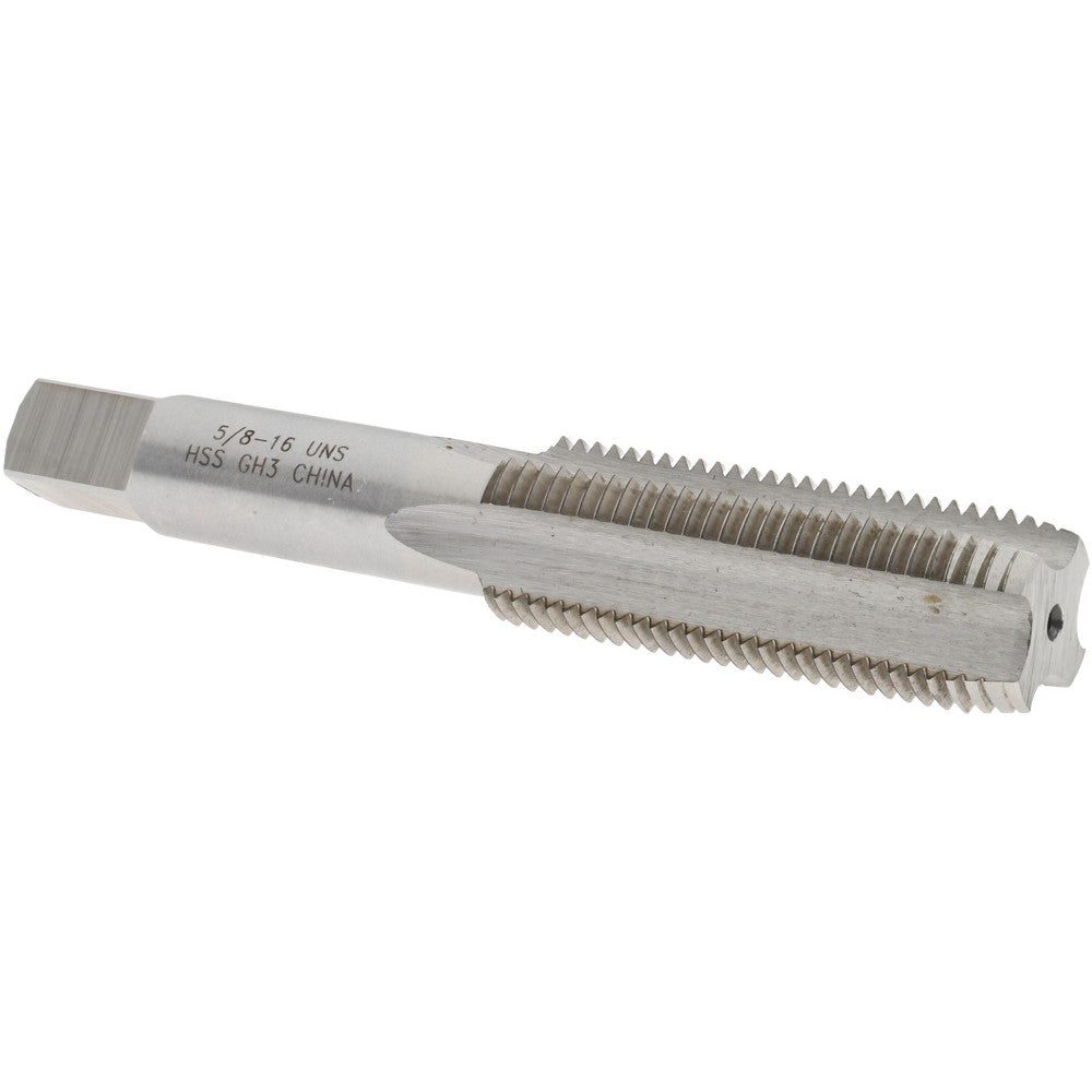 Value Collection JY4846101 Straight Flute Tap 5/8-16 UNS, 4 Flutes, Plug, 3B Class of Fit, High Speed Steel, Bright/Uncoated
