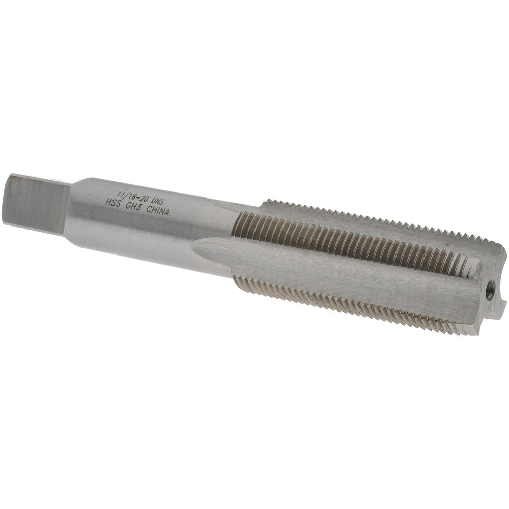 Value Collection JY4846796 Straight Flute Tap 11/16-20 UNS, 4 Flutes, Plug, 3B Class of Fit, High Speed Steel, Bright/Uncoated