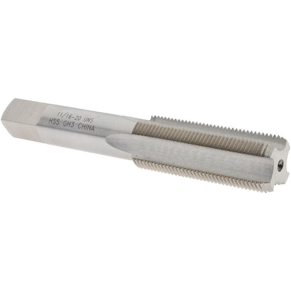 Value Collection JY4846804 Straight Flute Tap 11/16-20 UNS, 4 Flutes, Bottoming, 3B Class of Fit, High Speed Steel, Bright/Uncoated