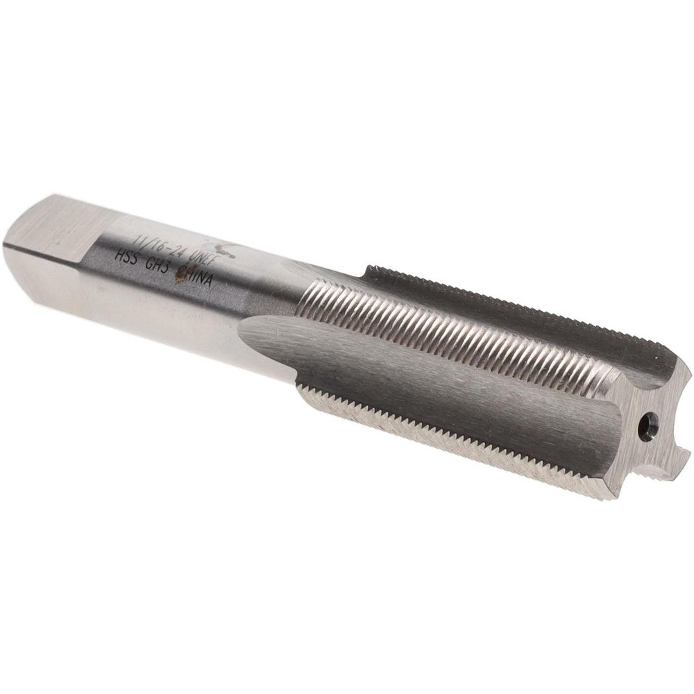 Value Collection JY4846838 Straight Flute Tap 11/16-24 UNEF, 4 Flutes, Bottoming, 3B Class of Fit, High Speed Steel, Bright/Uncoated