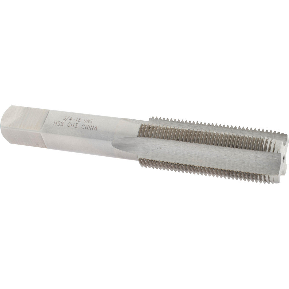 Value Collection JY4847141 Straight Flute Tap 3/4-18 UNS, 4 Flutes, Plug, 3B Class of Fit, High Speed Steel, Bright/Uncoated
