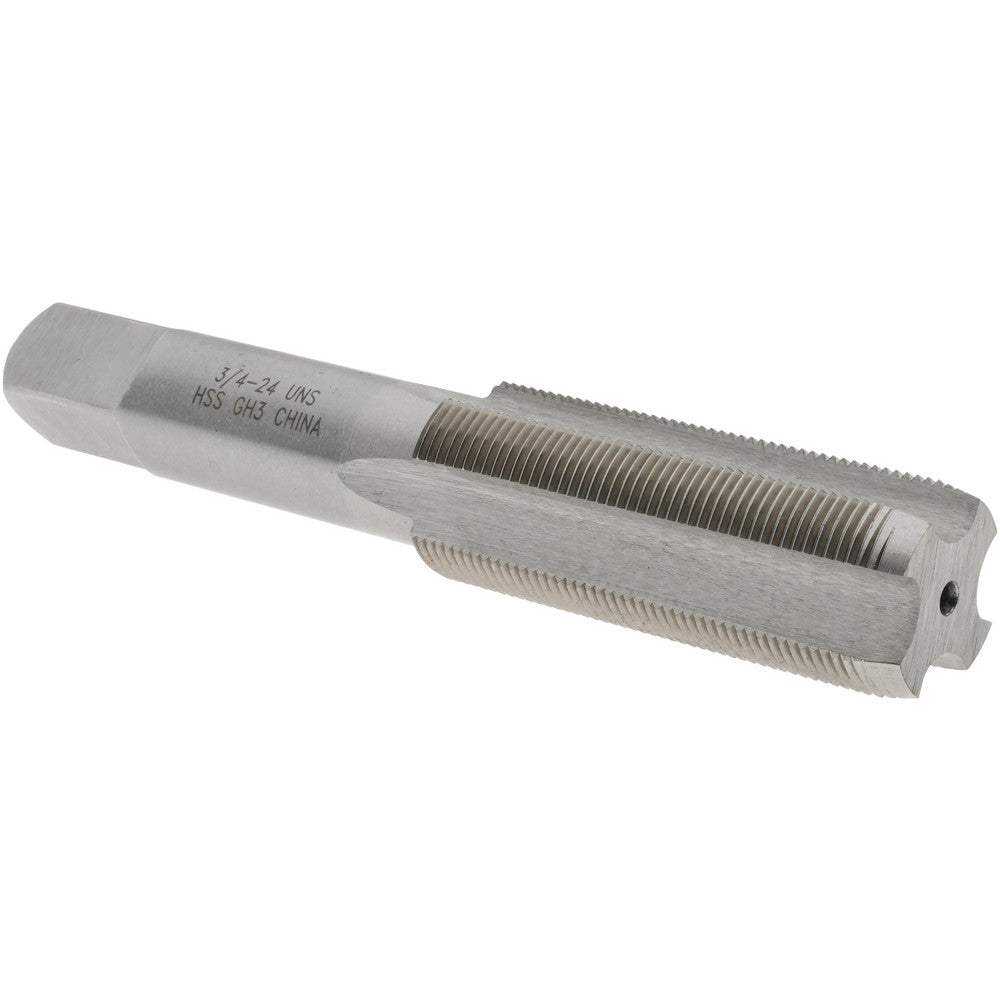 Value Collection JY4847208 Straight Flute Tap 3/4-24 UNS, 4 Flutes, Plug, 3B Class of Fit, High Speed Steel, Bright/Uncoated