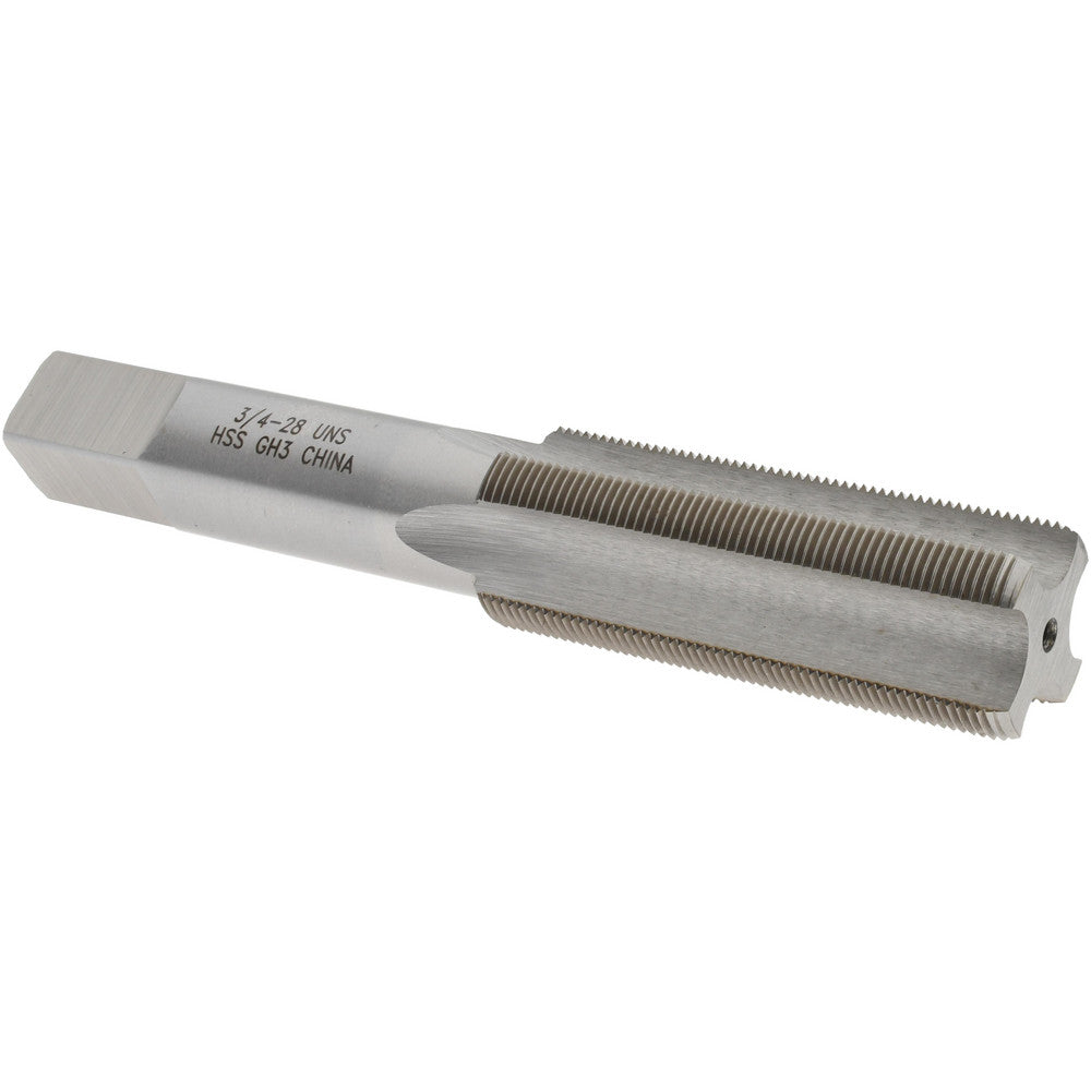 Value Collection JY4847273 Straight Flute Tap 3/4-28 UNS, 4 Flutes, Bottoming, 3B Class of Fit, High Speed Steel, Bright/Uncoated