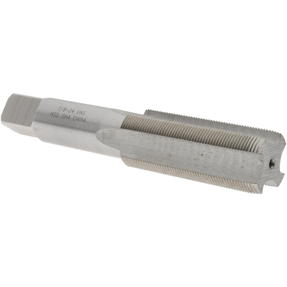 Value Collection JY4848222 Straight Flute Tap 7/8-24 UNS, 4 Flutes, Plug, 3B Class of Fit, High Speed Steel, Bright/Uncoated