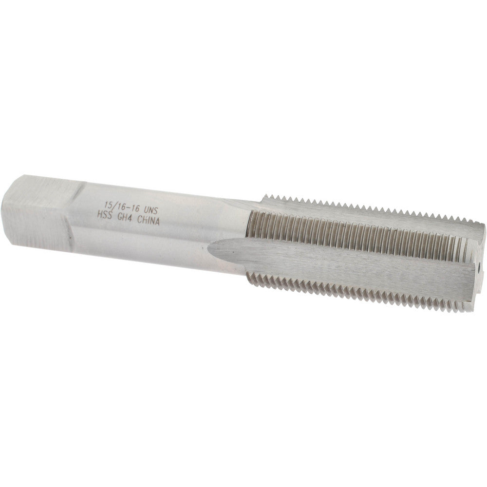 Value Collection JY4848693 Straight Flute Tap 15/16-16 UNS, 4 Flutes, Plug, 3B Class of Fit, High Speed Steel, Bright/Uncoated