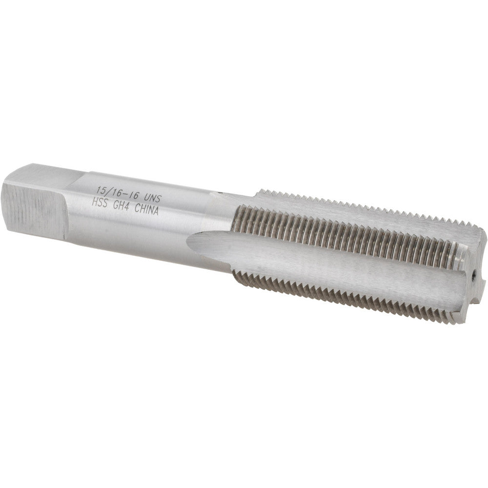 Value Collection JY4848701 Straight Flute Tap 15/16-16 UNS, 4 Flute, Bottoming Chamfer, 3B Class of Fit, HSS, Bright/Uncoated Finish