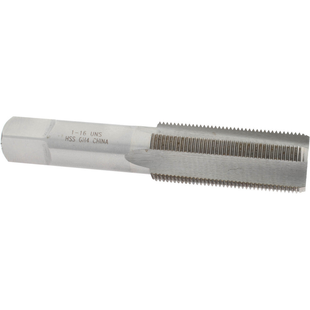 Value Collection JY4849154 Straight Flute Tap 1-16 UNS, 4 Flutes, Bottoming, 3B Class of Fit, High Speed Steel, Bright/Uncoated