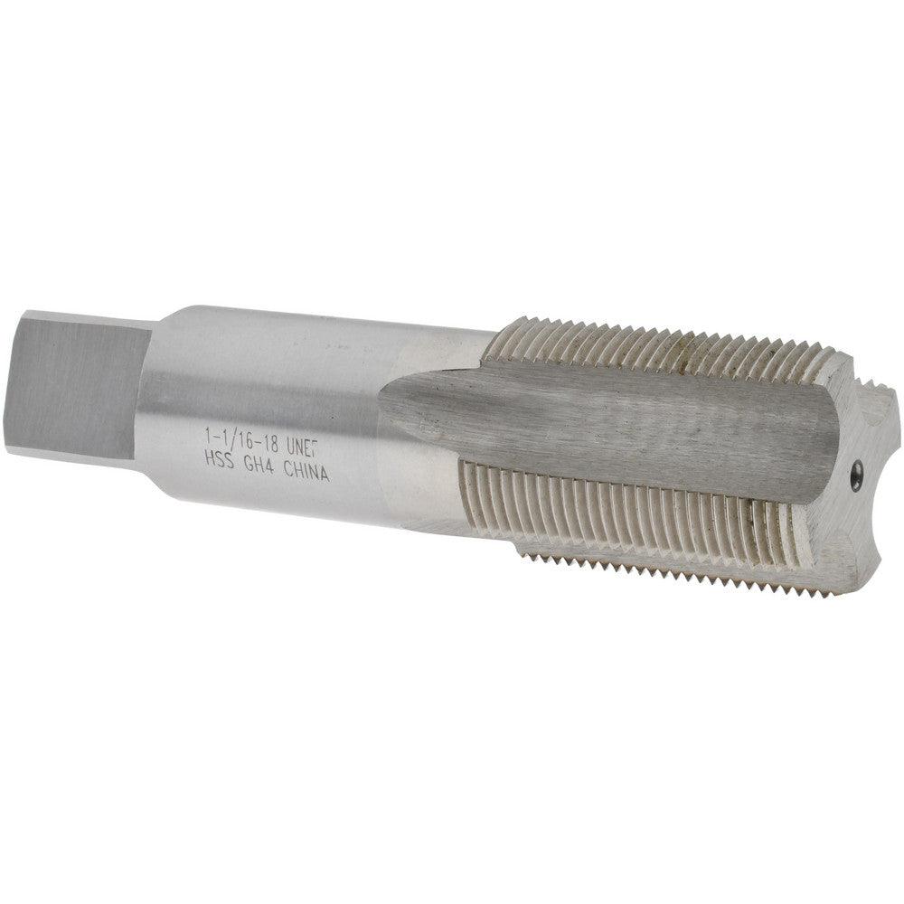 Value Collection JY4861241 Straight Flute Tap 1-1/16-18 UNEF, 4 Flutes, Bottoming, 3B Class of Fit, High Speed Steel, Bright/Uncoated