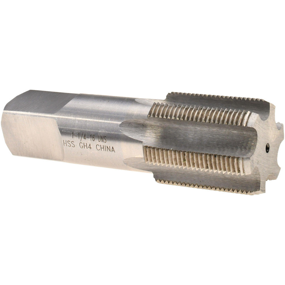 Value Collection JY4870150 Straight Flute Tap 1-1/4-16 UNS, 6 Flutes, Bottoming, 3B Class of Fit, High Speed Steel, Bright/Uncoated