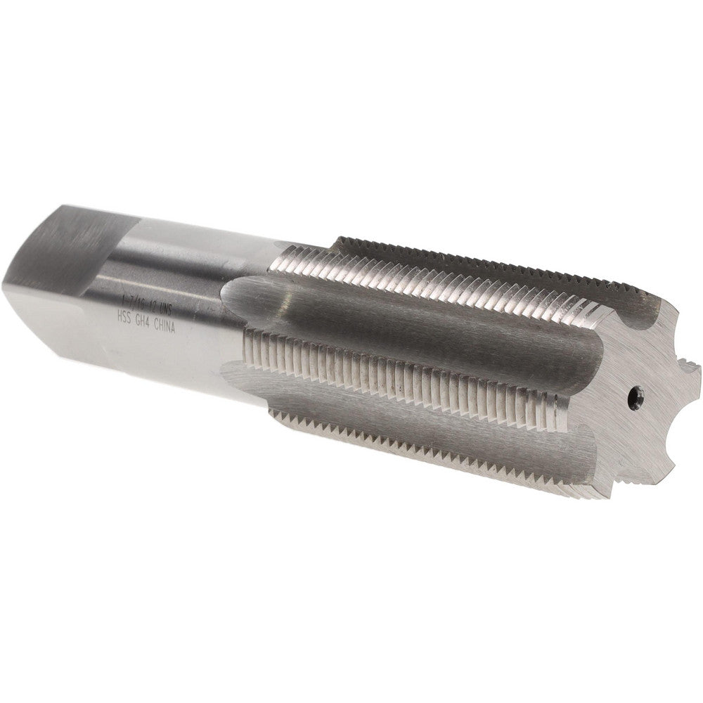 Value Collection JY4873089 Straight Flute Tap 1-7/16-12 UNS, 6 Flutes, Plug, High Speed Steel, Bright/Uncoated