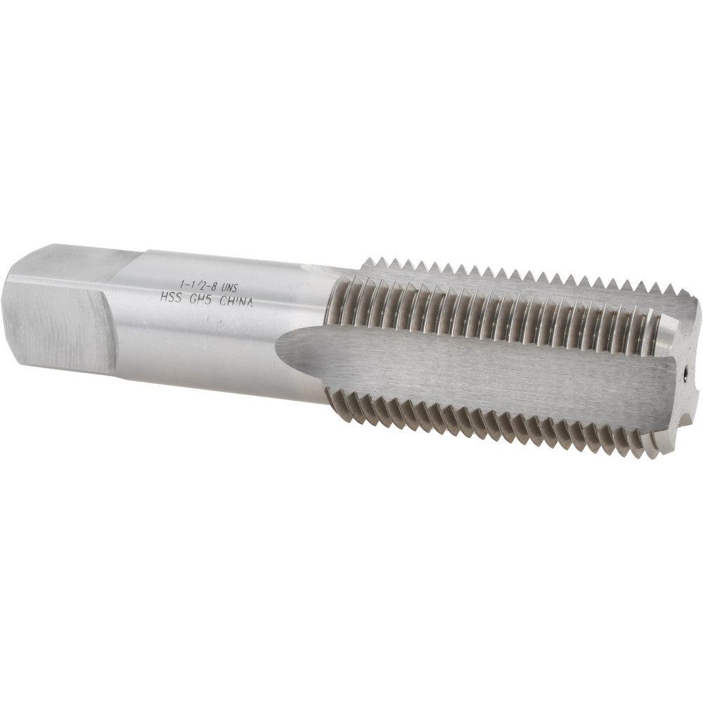 Value Collection JY4874061 Straight Flute Tap 1-1/2-8 UNS, 6 Flute, Bottoming Chamfer, HSS, Bright/Uncoated Finish
