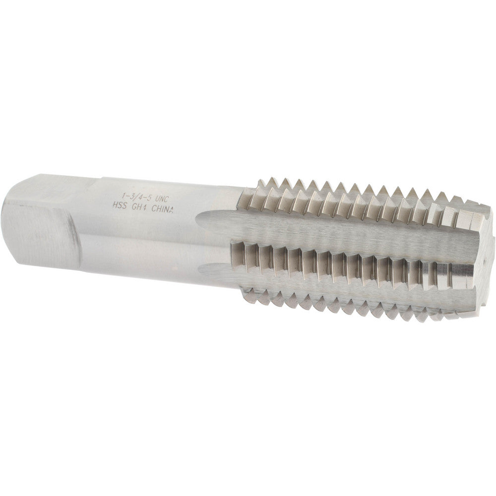 Value Collection JY4876991 Straight Flute Tap 1-3/4-5 UNC, 6 Flutes, Plug, 3B Class of Fit, High Speed Steel, Bright/Uncoated