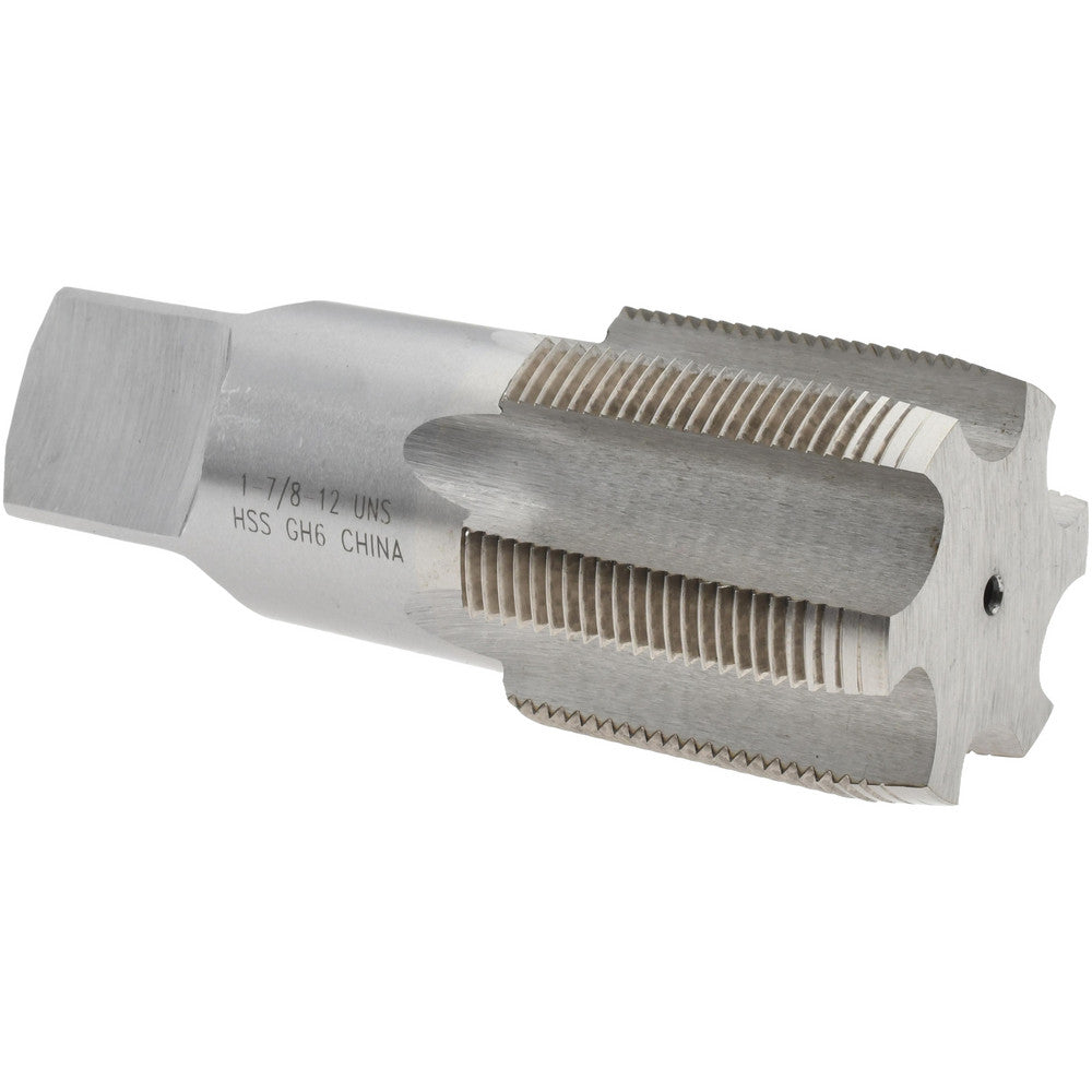 Value Collection JY4878088 Straight Flute Tap 1-7/8-12 UNS, 6 Flutes, Plug, High Speed Steel, Bright/Uncoated
