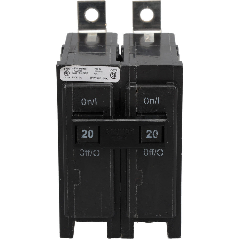 Eaton Cutler-Hammer BAB2020 20 Amp, 120/240 VAC, 2 Pole, Bolt On Miniature Circuit Breaker