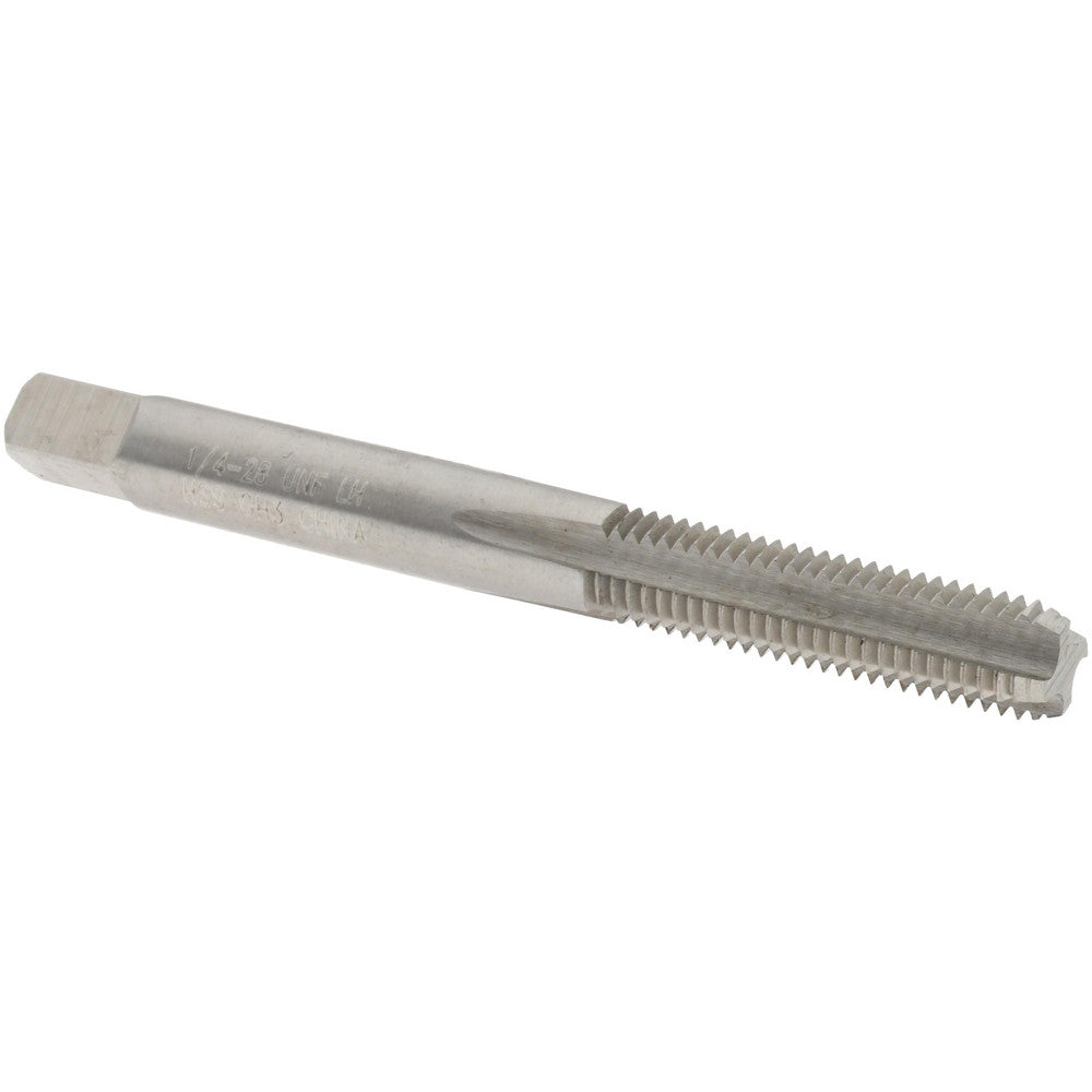 Value Collection MSC-04910295 Straight Flute Tap 1/4-28 UNF, 4 Flutes, Bottoming, 3B Class of Fit, High Speed Steel, Bright/Uncoated